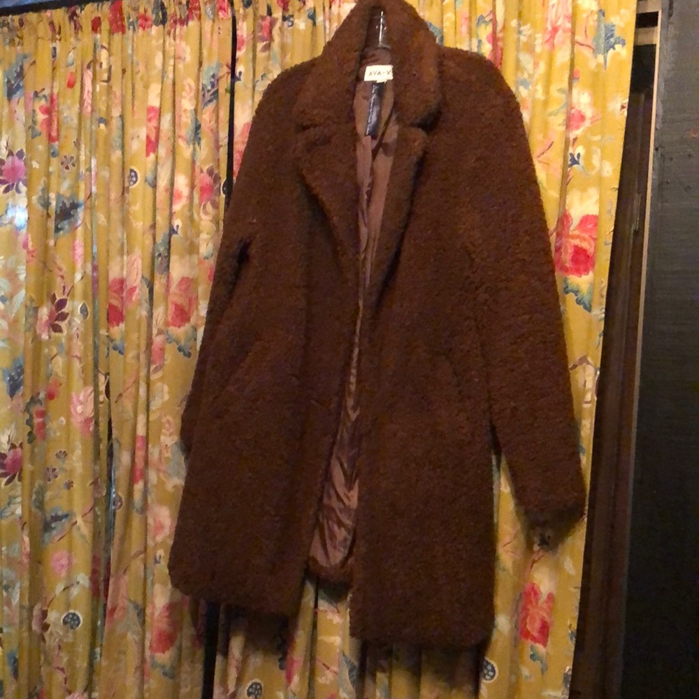 Ava & Viv Teddy Bear Coat Sz XL